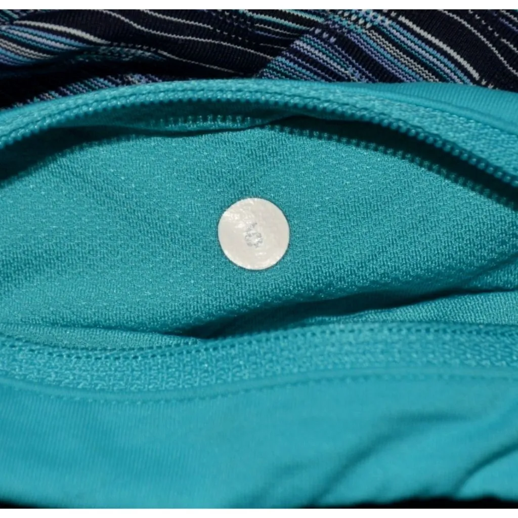 Lululemon Pace Rival Blue Space Dye Pull On Workout Athletic Crop Legging Size 6 - Image 9