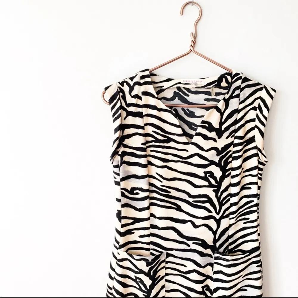 Rebecca Taylor | GORGEOUS Fall Tiger Animal Print Shift Dress 2 - Image 3