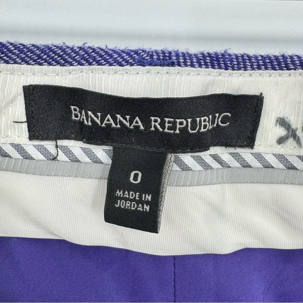 Banana Republic Avery in Purple Herringbone Straight Trouser Ankle Pants 0 - Image 5
