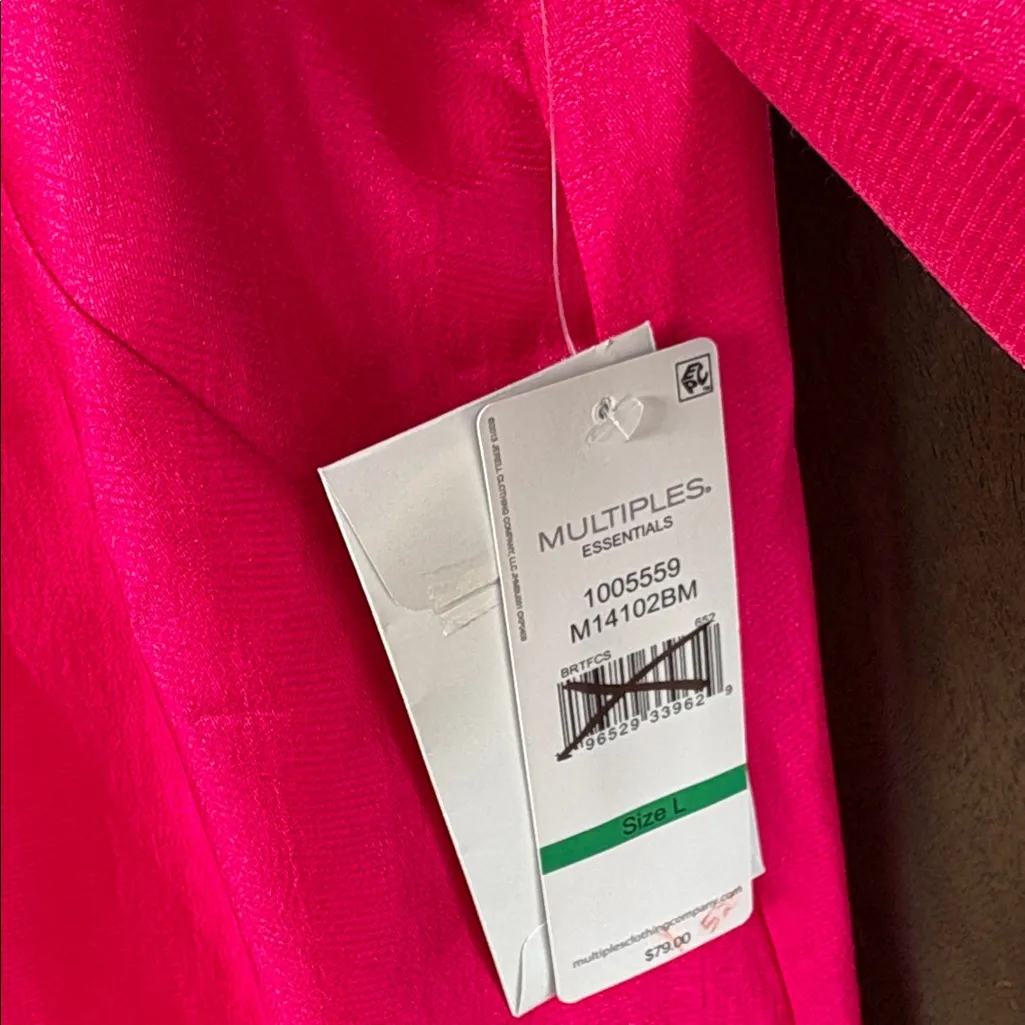 NWT Multiples A-Line Swing Top Fuchsia Size Large - Image 4