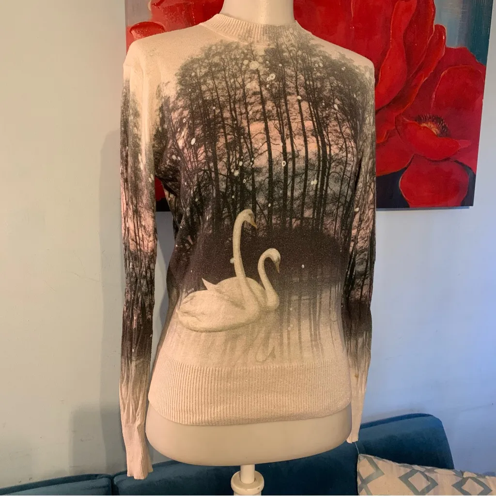 Ted Baker London Sparkling Swan Jumper Sweater Size 0 XS X - Image 7