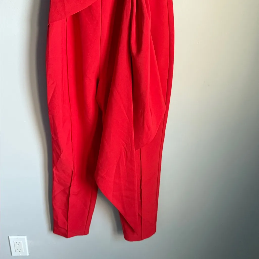 Lavish Alice Red Off The Shoulder Tailored Jumpsuit 6 - Image 5