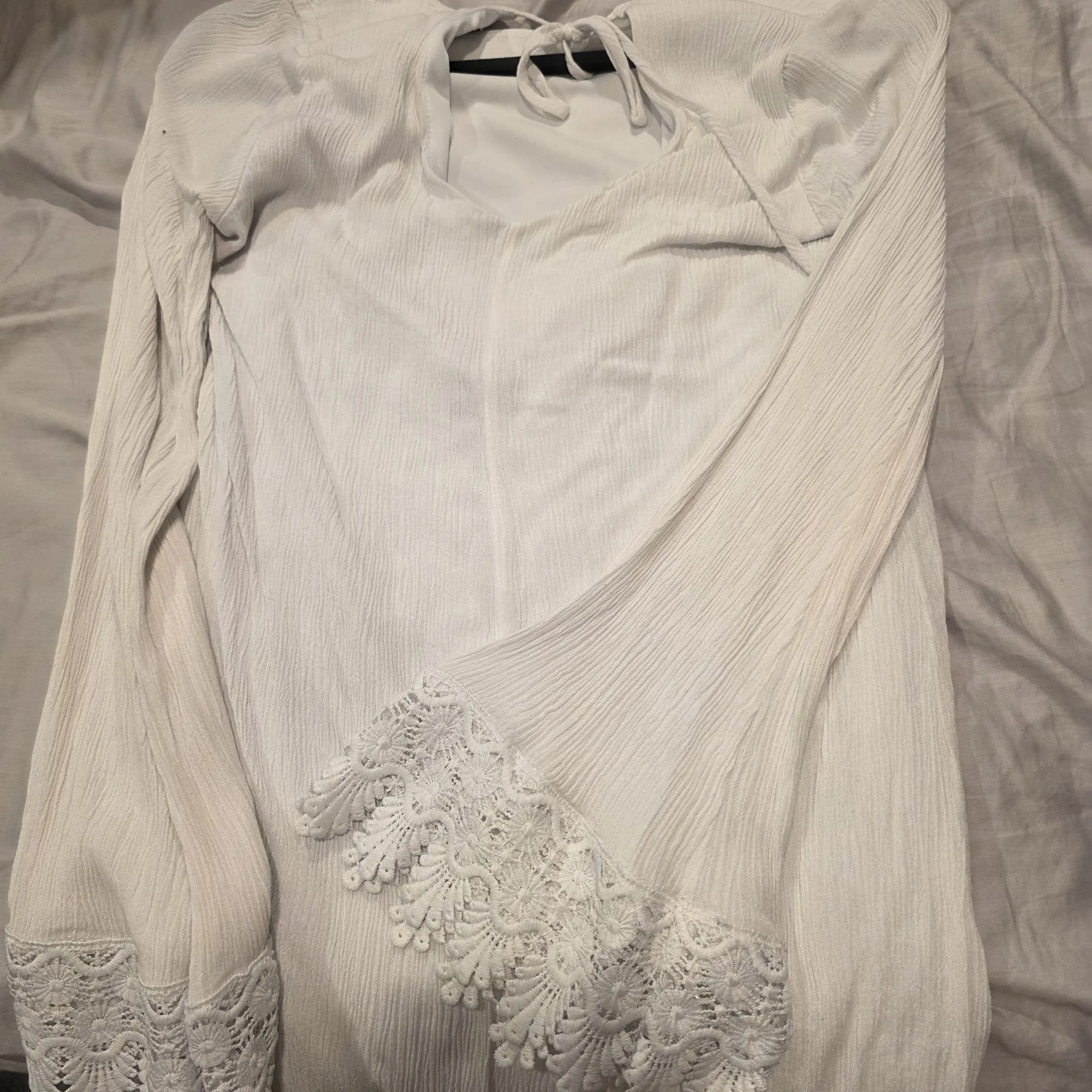 Guess White Textured Dress - Image 2
