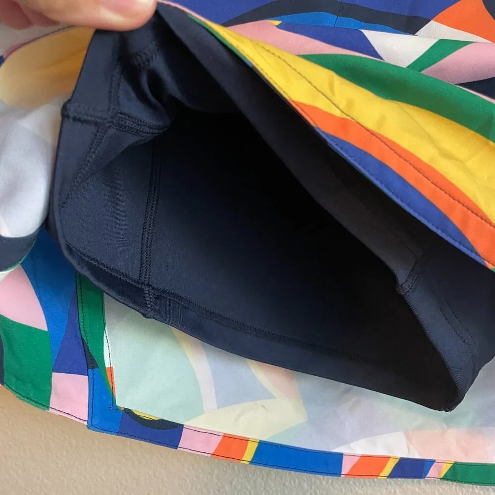 RLX Ralph Lauren Performance Skort Size XL Colorful Abstract Golf Pickleball Blue - Image 5