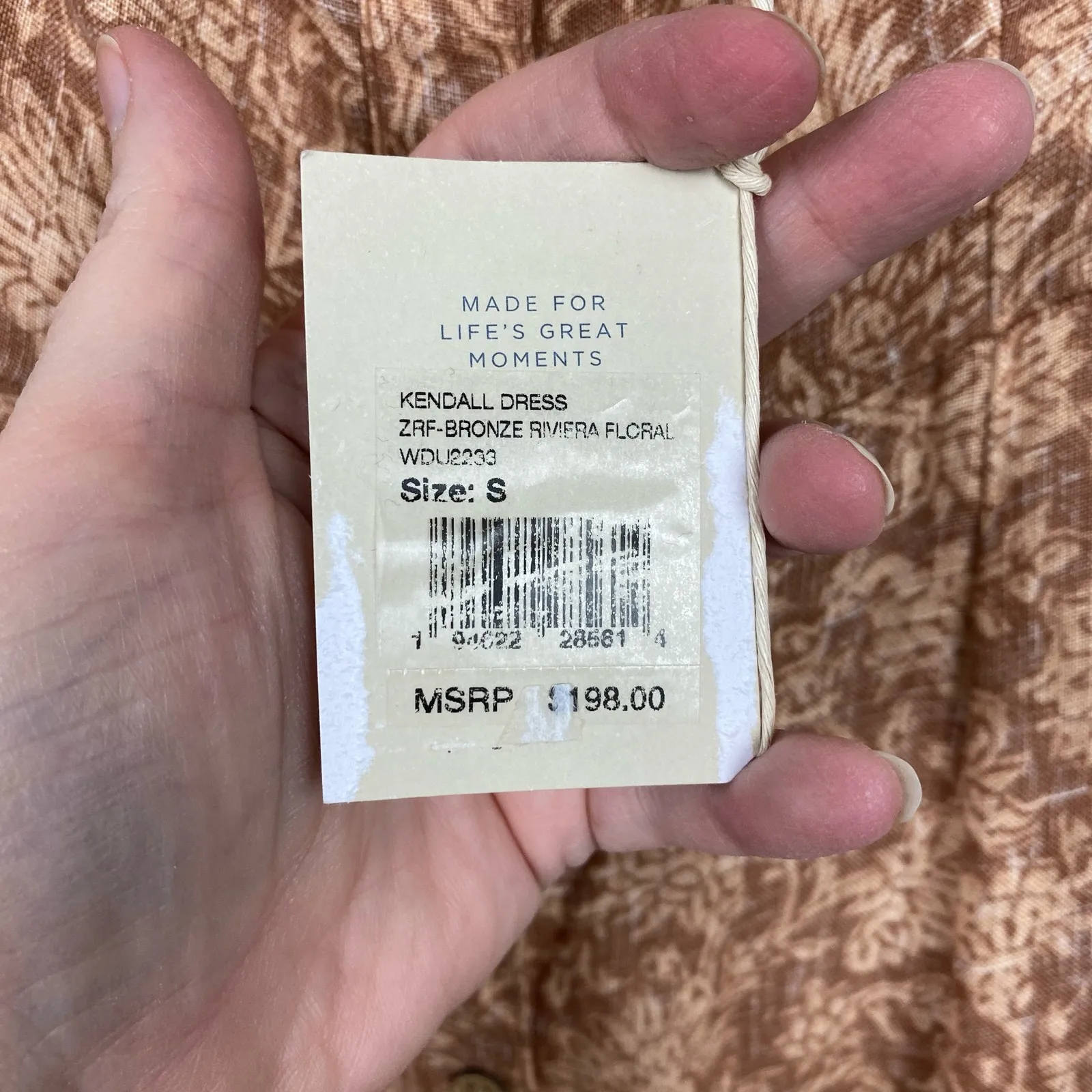 Faherty Bronze Riviera Floral Linen Kendall Dress Sz.S NWT - Image 10