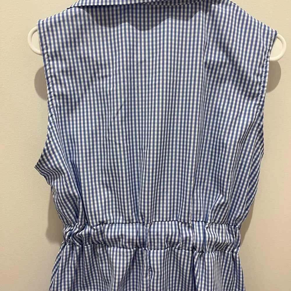 Max Chic Blue and White Checkered Shirt - Image 6