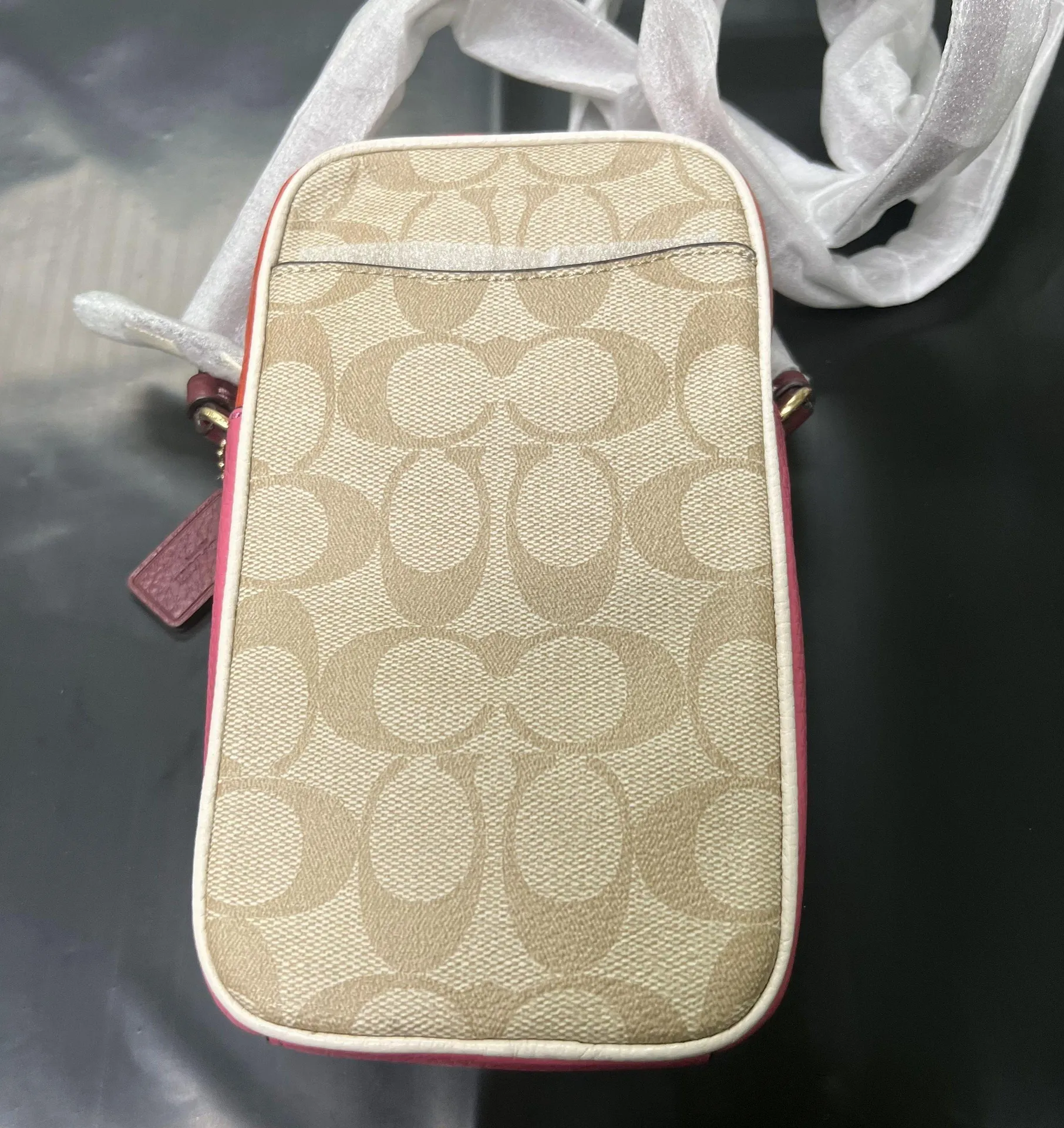 coach North/South Zip Crossbody In Colorblock Signature Canvas c4213 - Image 4