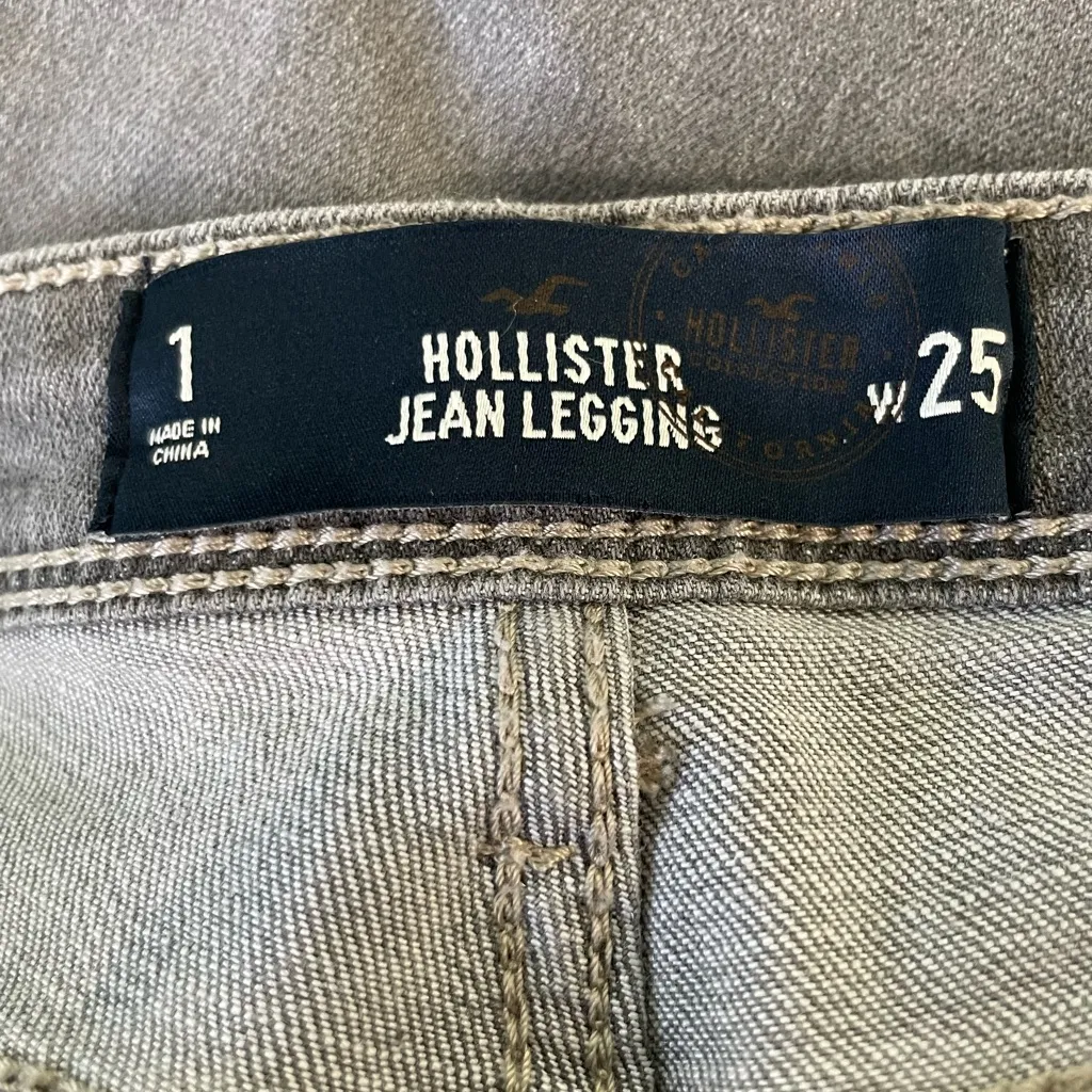 Hollister Never Worn  Gray Jean Legging - Image 6
