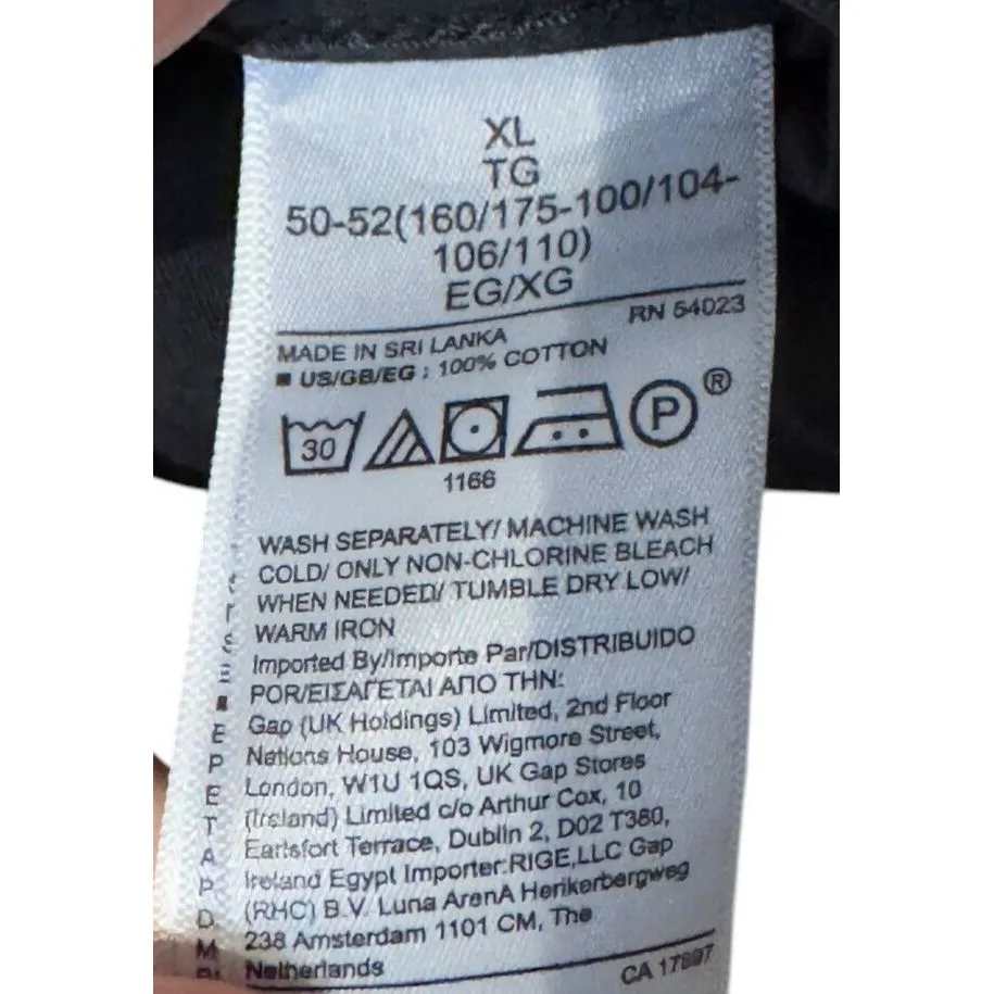 Gap Women's Top 1/4 Front Button Long Sleeve Banded Collar Blouse Blue XL NWT‎ - Image 6