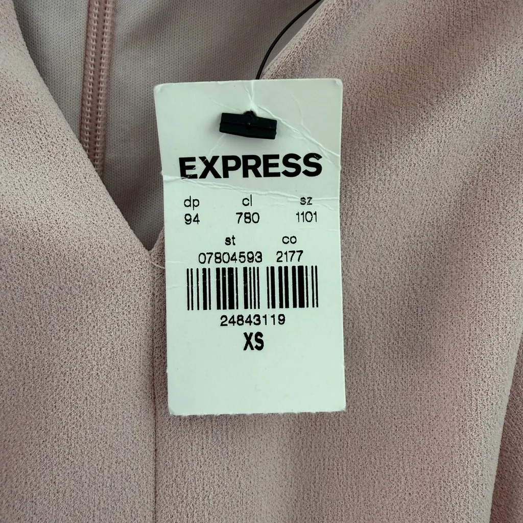 Express soft pink bodycon cocktail dress Size XS NEW - Image 4