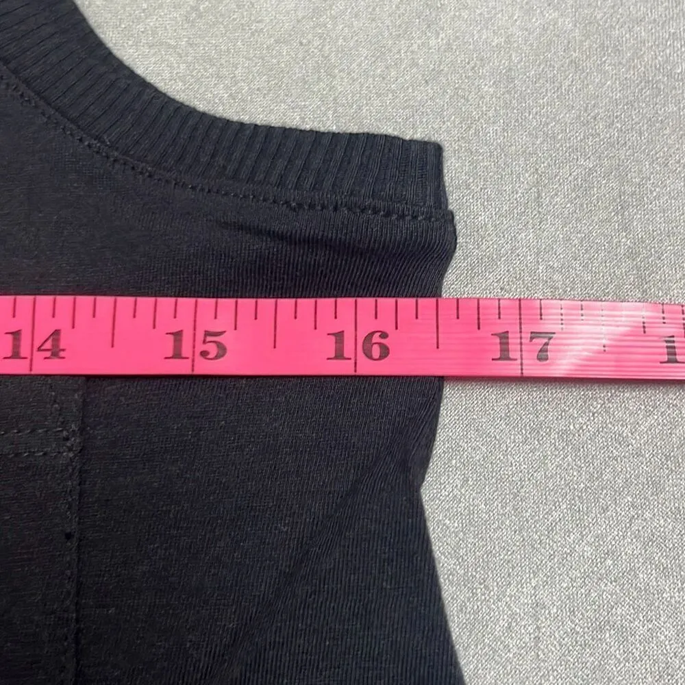 Skin Organics Size 0 XS Oversized Tank Top Black 100% Organic Pima Cotton NWT - Image 7