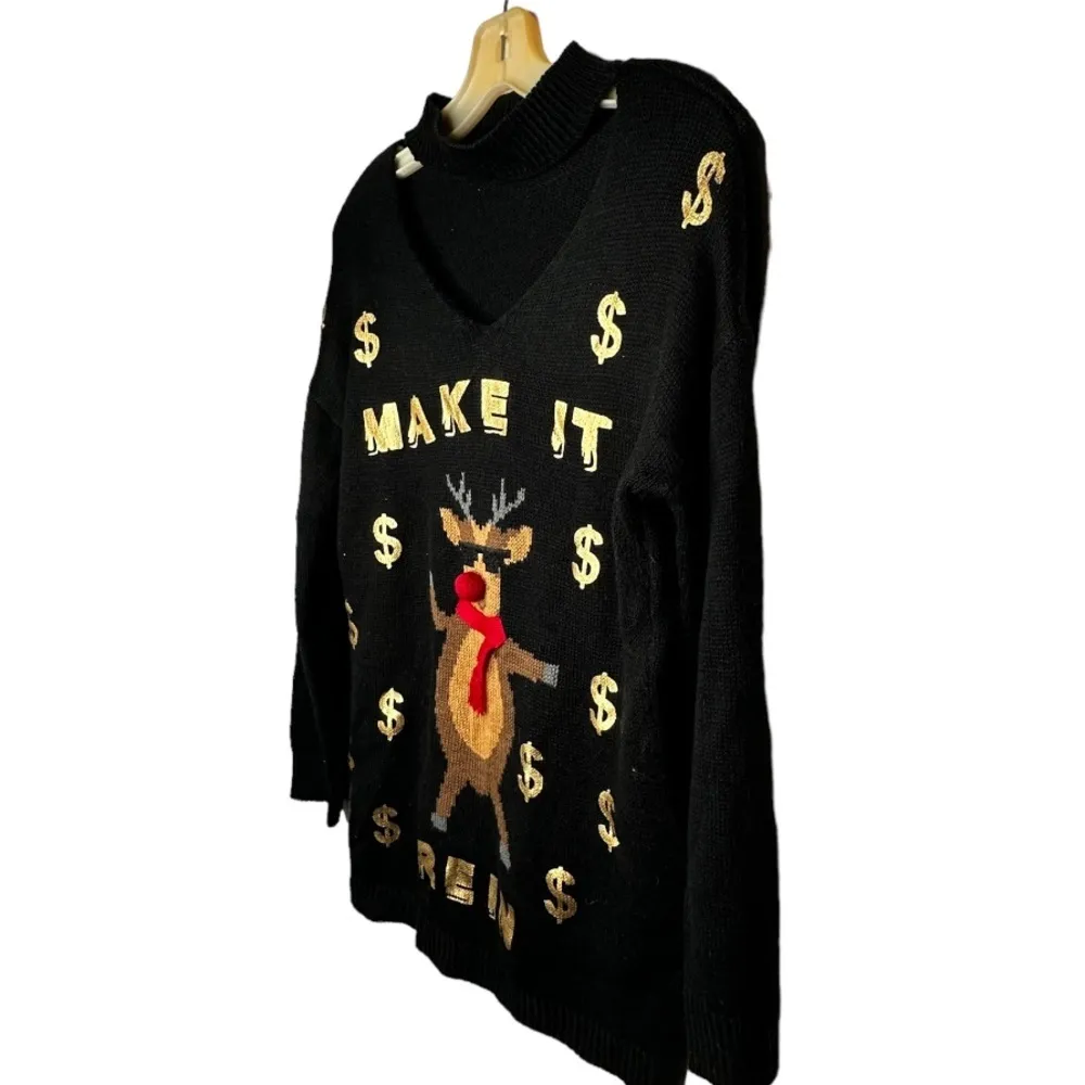 Ultra Flirt Black‎ Christmas Sweater - Image 2