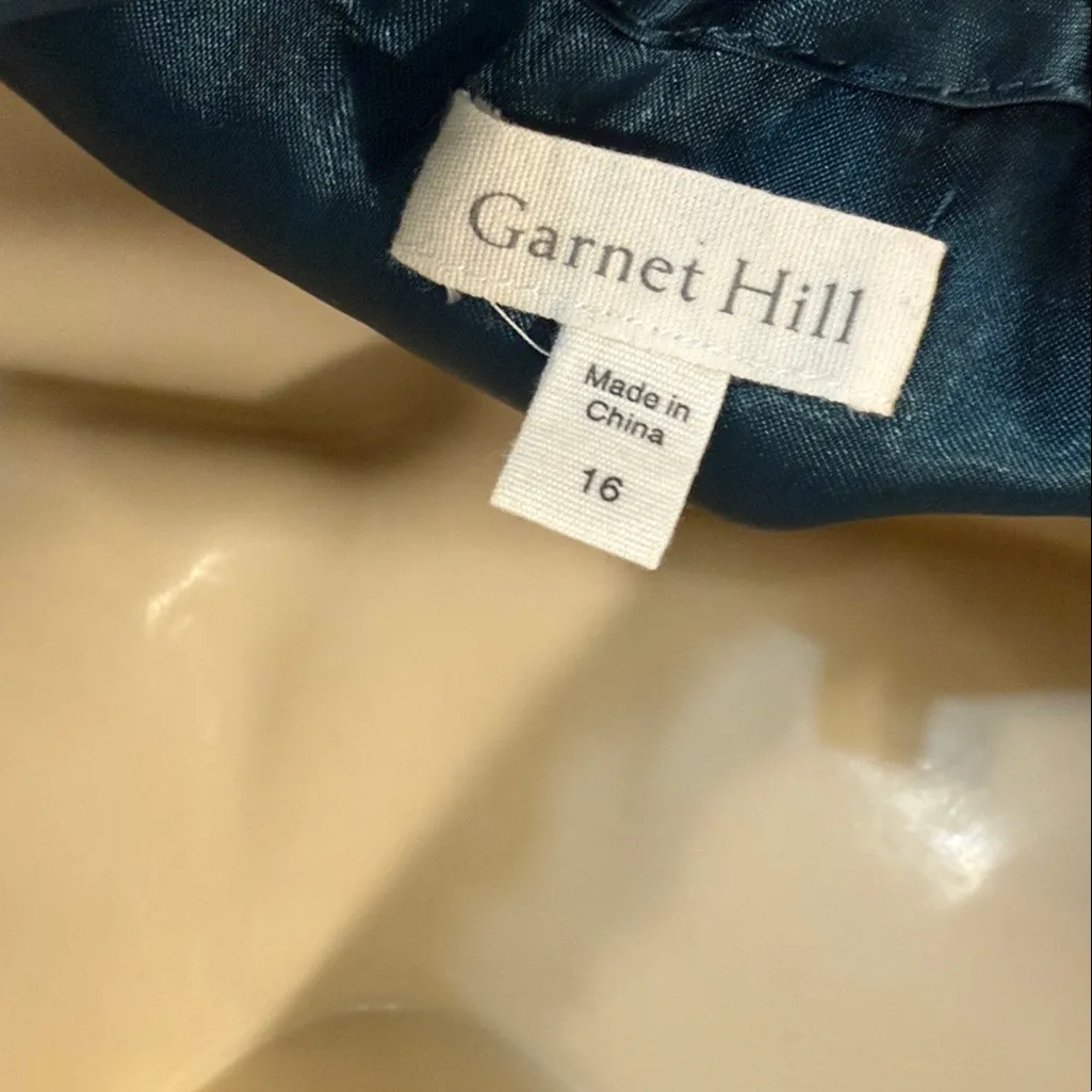 Garnet Hill Boheme Easy Lace Dress teal turquoise knee length boho tie 16 - Image 6