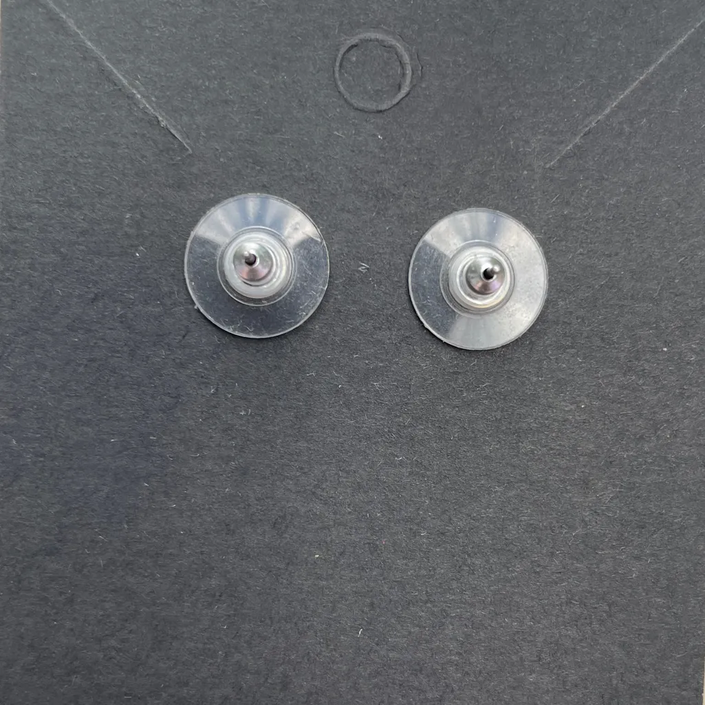 Rhinestone Silver Gray Stud Earrings by torrid minimalist simple elegant New - Image 3