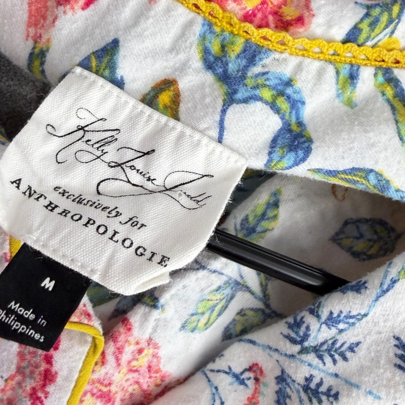 Anthropologie Kelly Louise Judd Pajama Top Womens Medium Flannel Forest Fable - Image 6