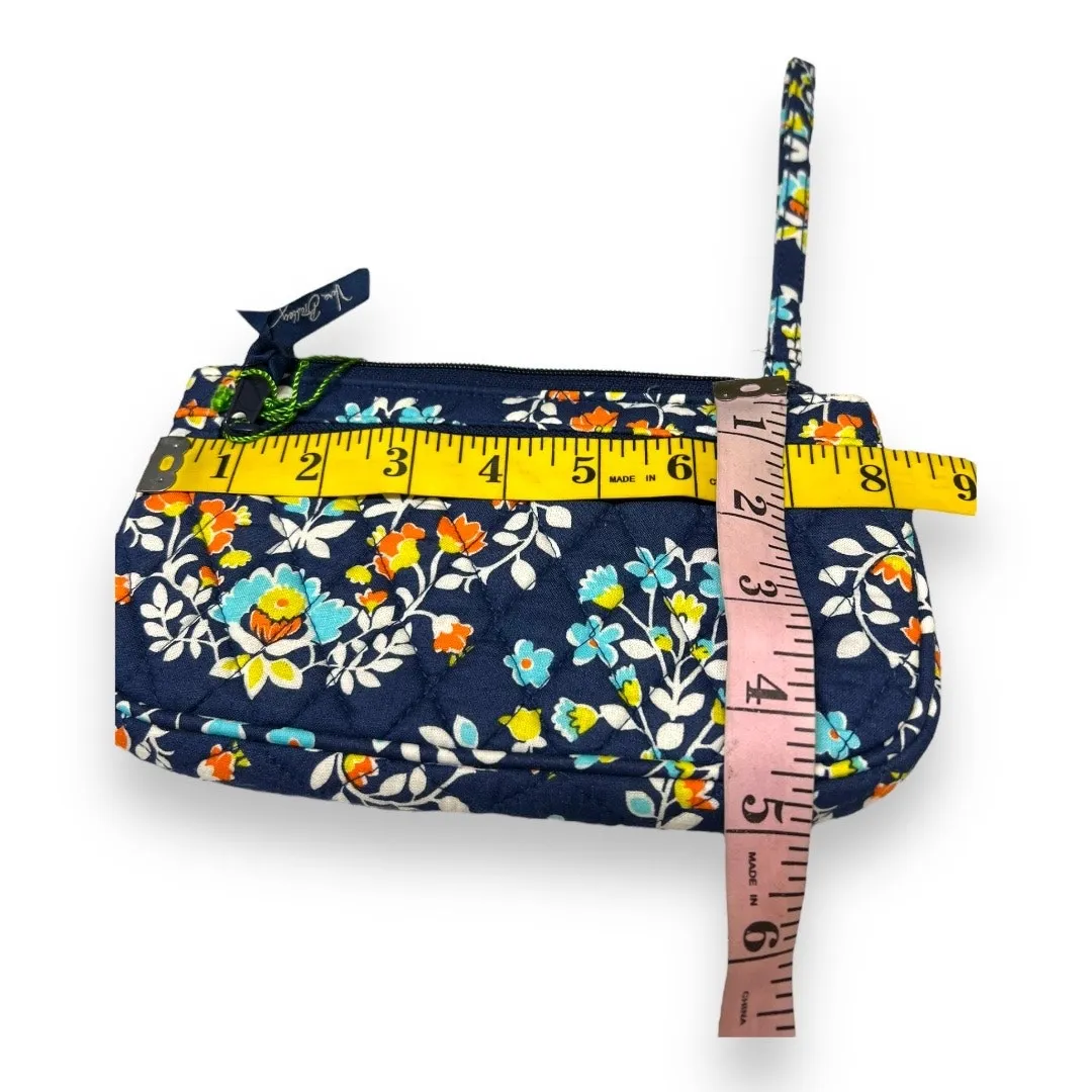 Vera Bradley Wristlet Chandelier Floral Front Zip‎ Blue Orange Yellow NEW Wallet - Image 4