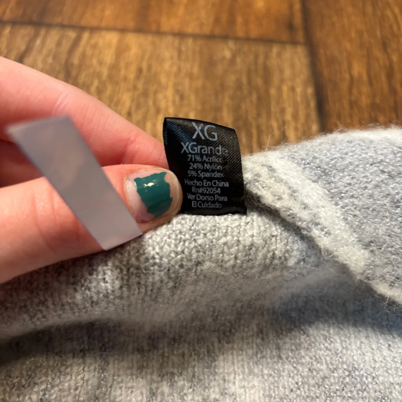 Love By Design Cardigan Sweater Size XL Gray White‎ Longer Length Western - Image 6