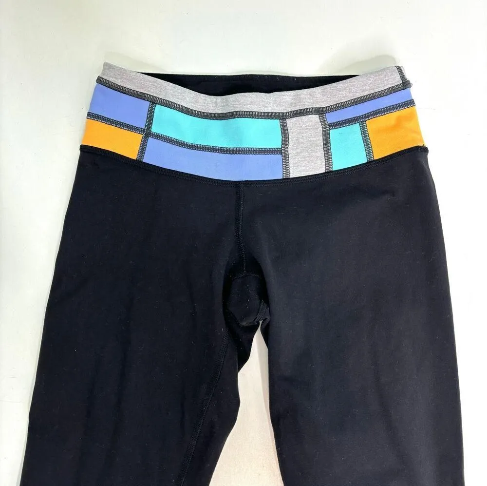 Lululemon Groove Skinny Reversible Black Quilted Waistband Leggings 2 - Image 5