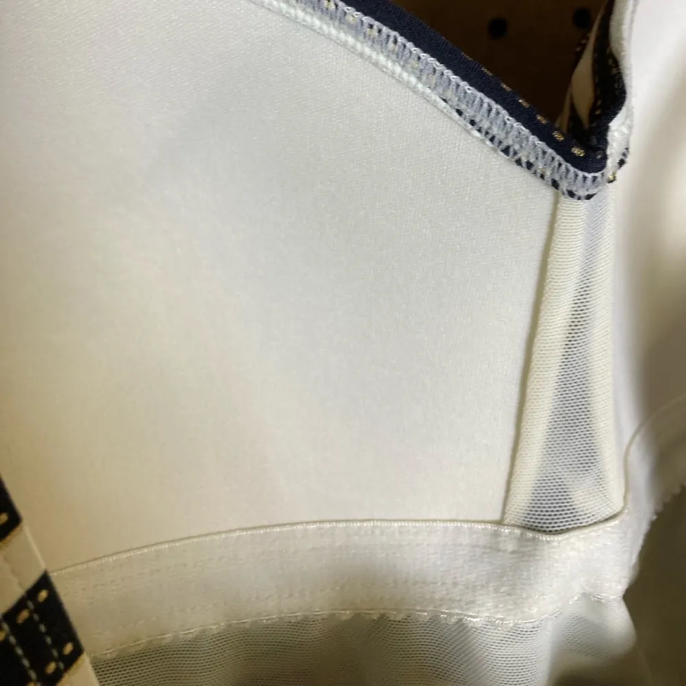 NipTuck Swim Women's Swimsuit Sz 10 One Piece Navy Striped‎ Adjustable Straps Blue - Image 10