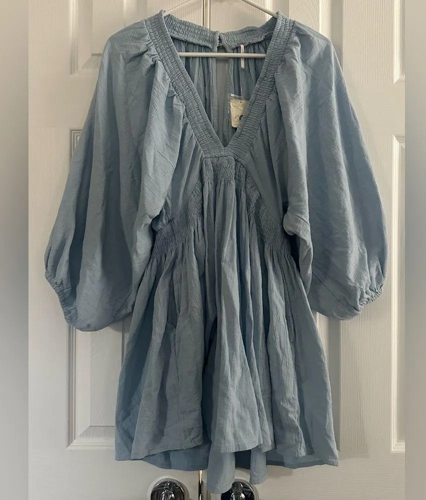 Free people For The Moment Mini cashmere blue size small - Image 2