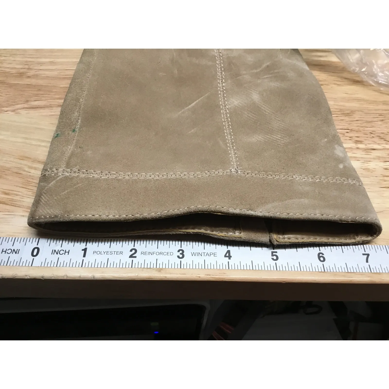 Vince Camuto Kreesell Riding Boots Women's 6M Taupe Suede Zipper Almond Toe - Image 12