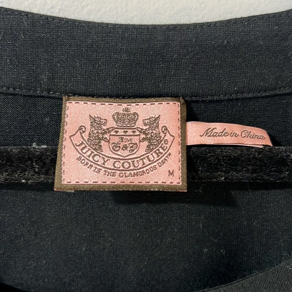 Juicy Couture Black Dress with Chiffon Ruffle Detail Sz M - Image 3