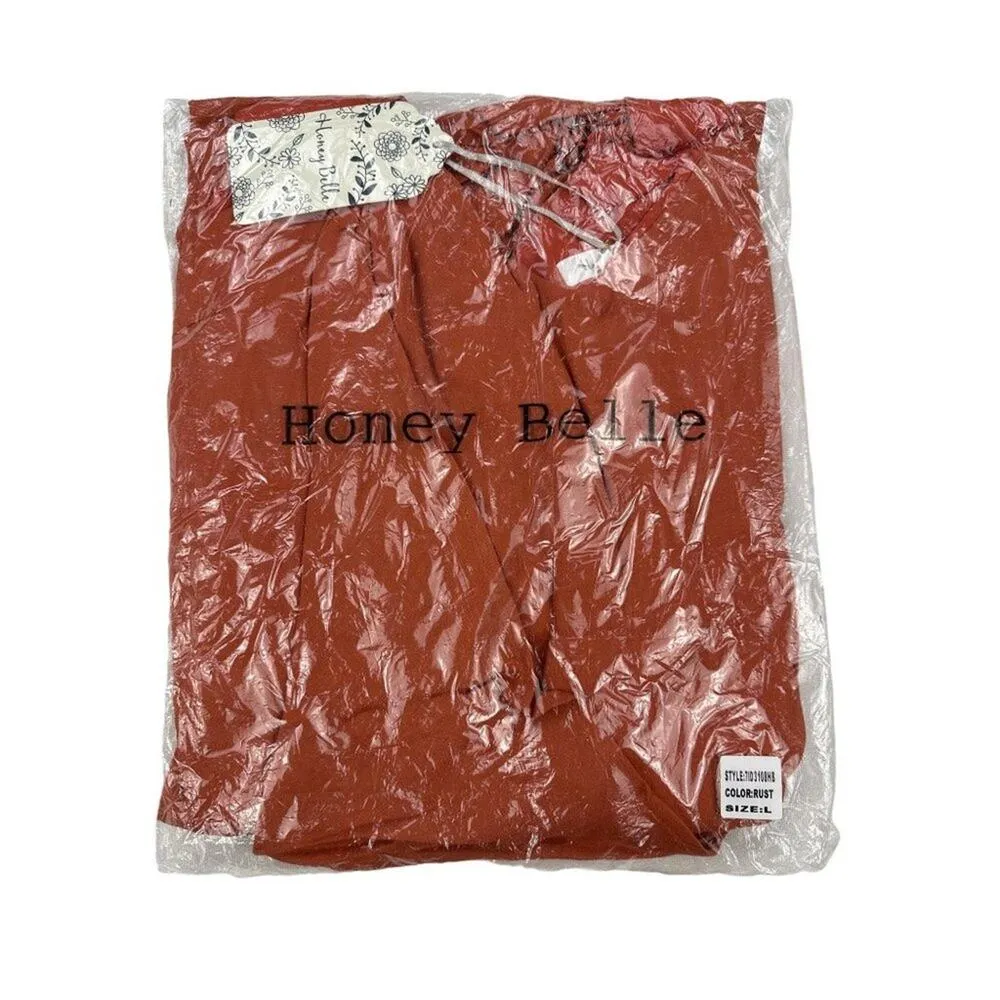 Honey Belle - Side Tie Sleeveless Mini Dress in Rust - Image 5