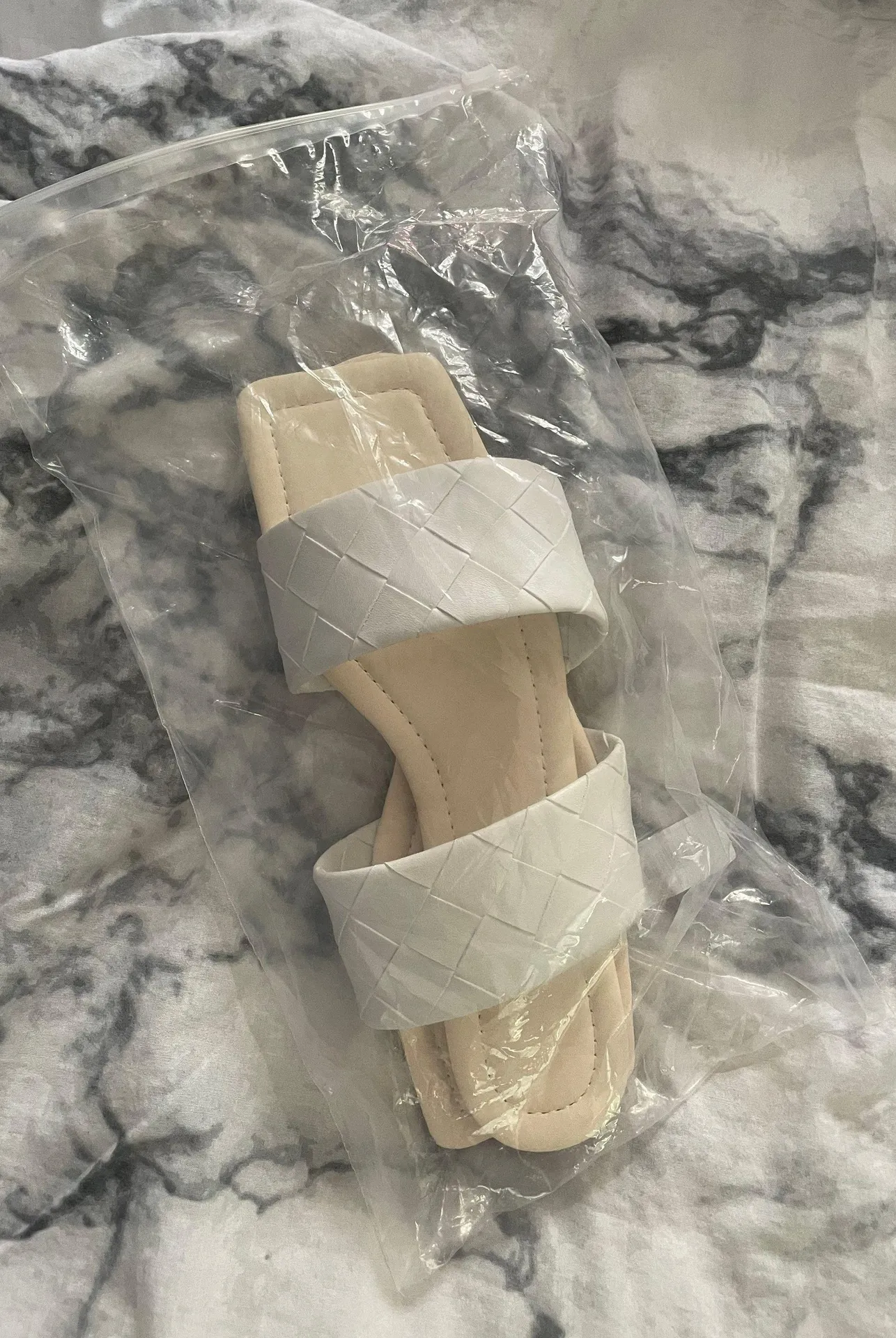 White Slip Sandals - Image 4