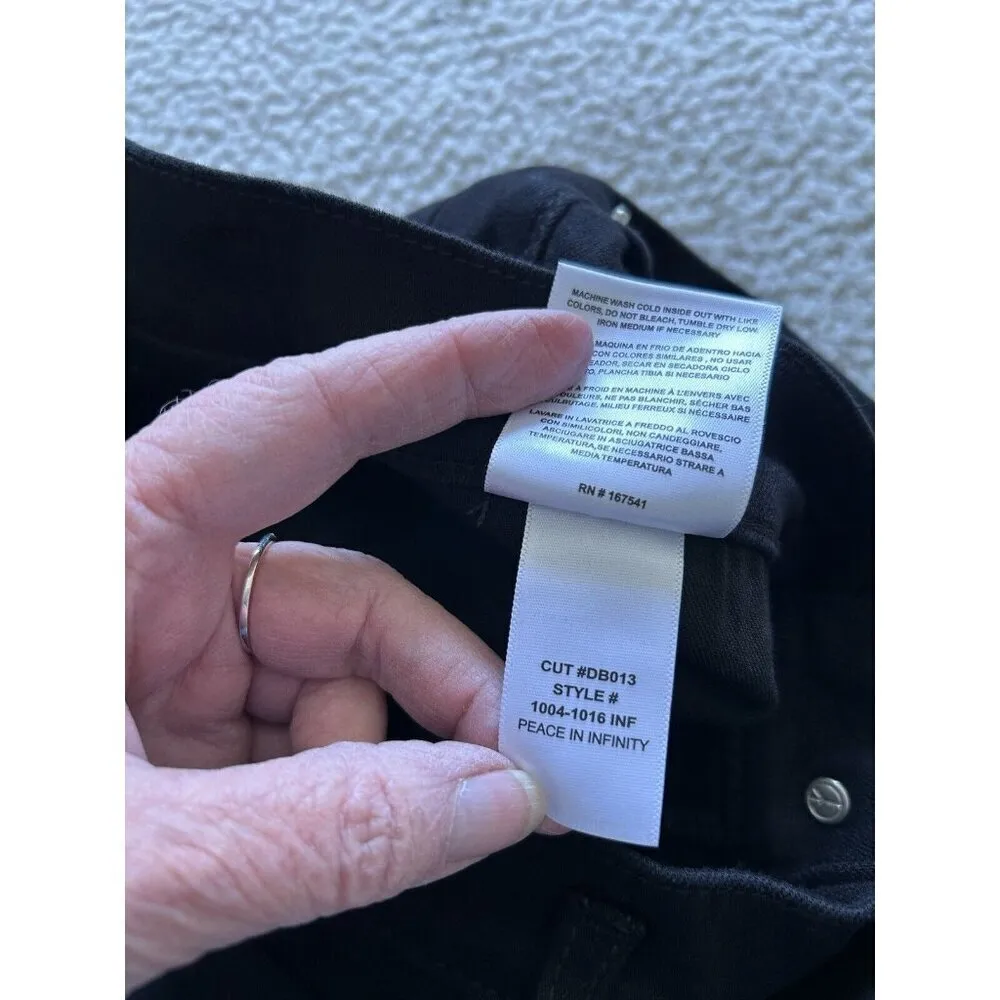 DAILY BLUE by ADRIANO GOLDSCHMIED Peace Bell Bottom Jeans in Infinity Black 27 - Image 14