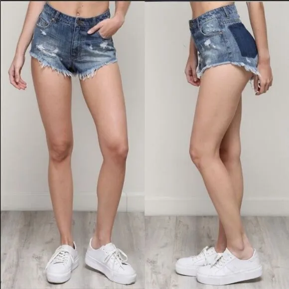 Distressed  Denim Shorts‎ - Image 5