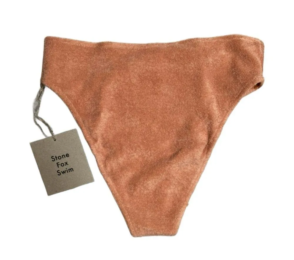 Stone Fox Swim‎ Sola Bottom Women’s Sandstone ( Orange )Terry Cloth - Image 2