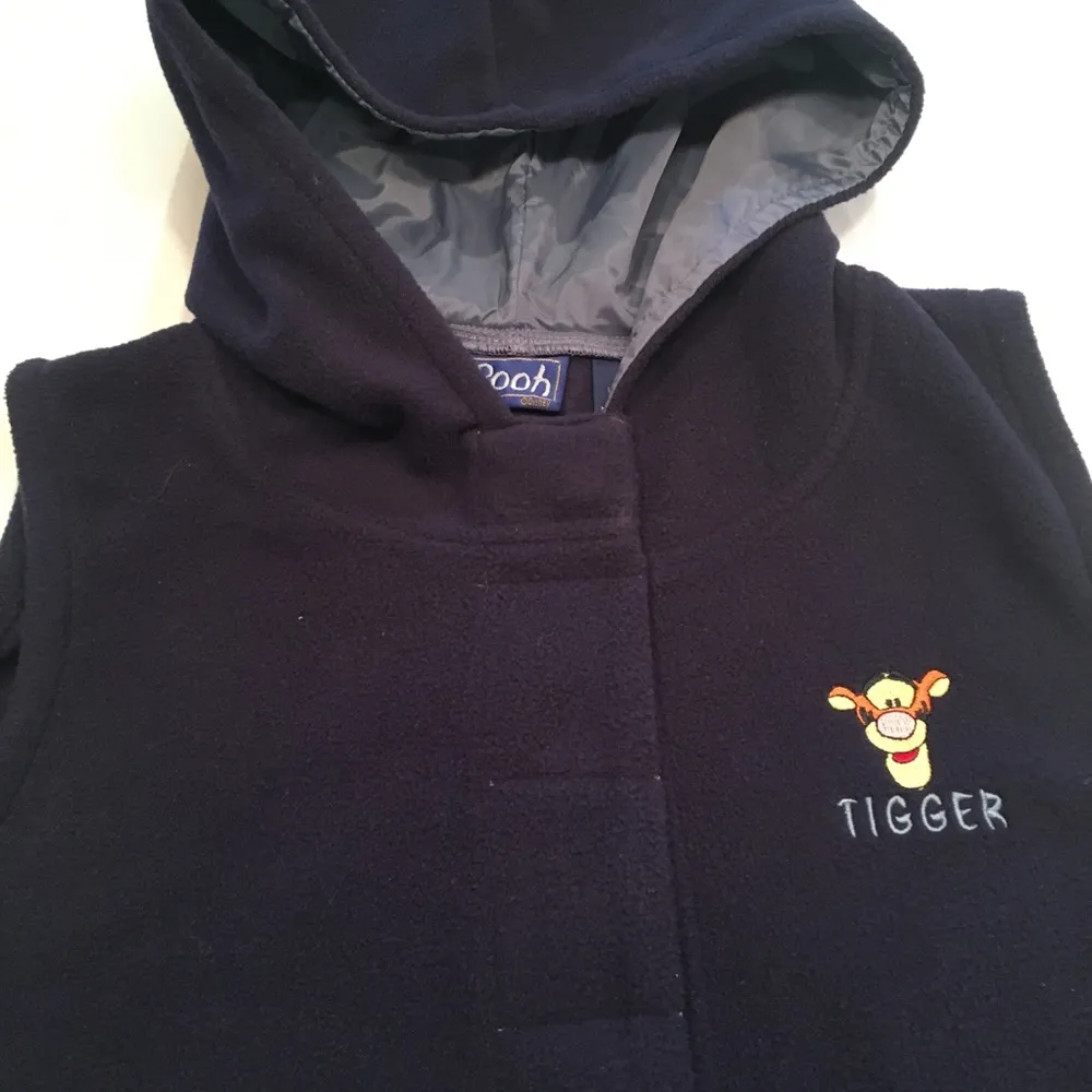Vintage Disney Tigger fleece hooded vest - Image 2