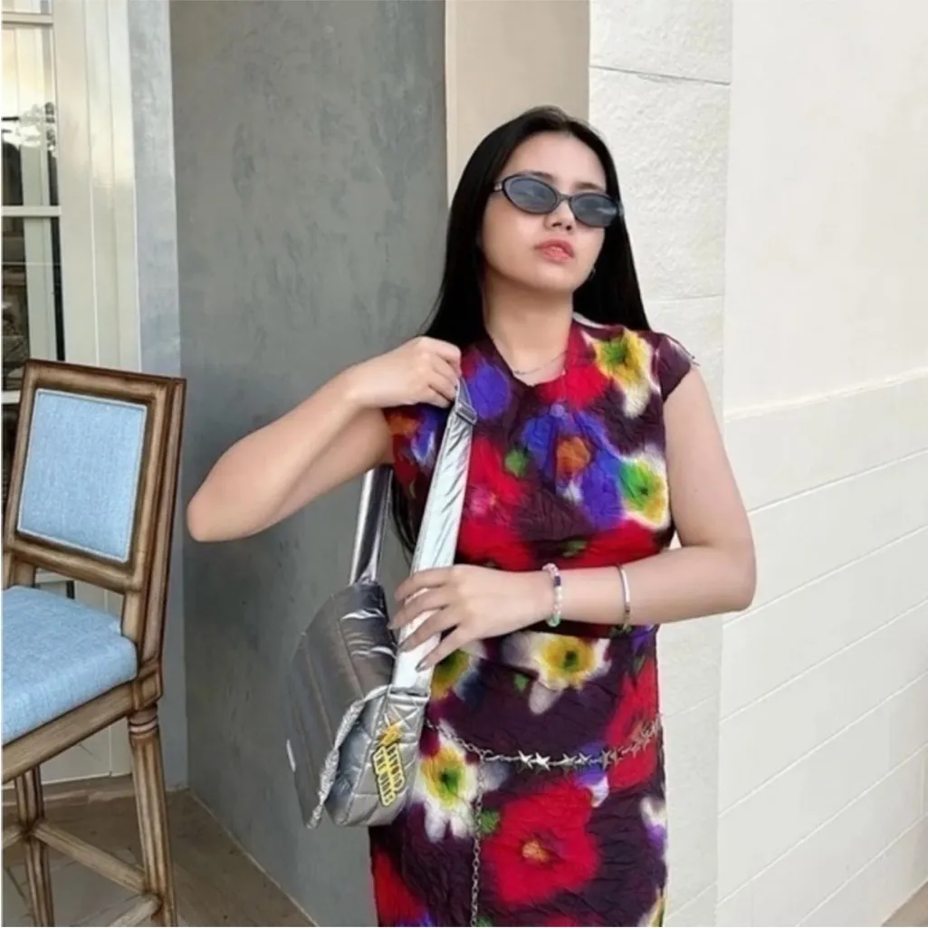 NWT Zara Floral Midi Dress - Image 4