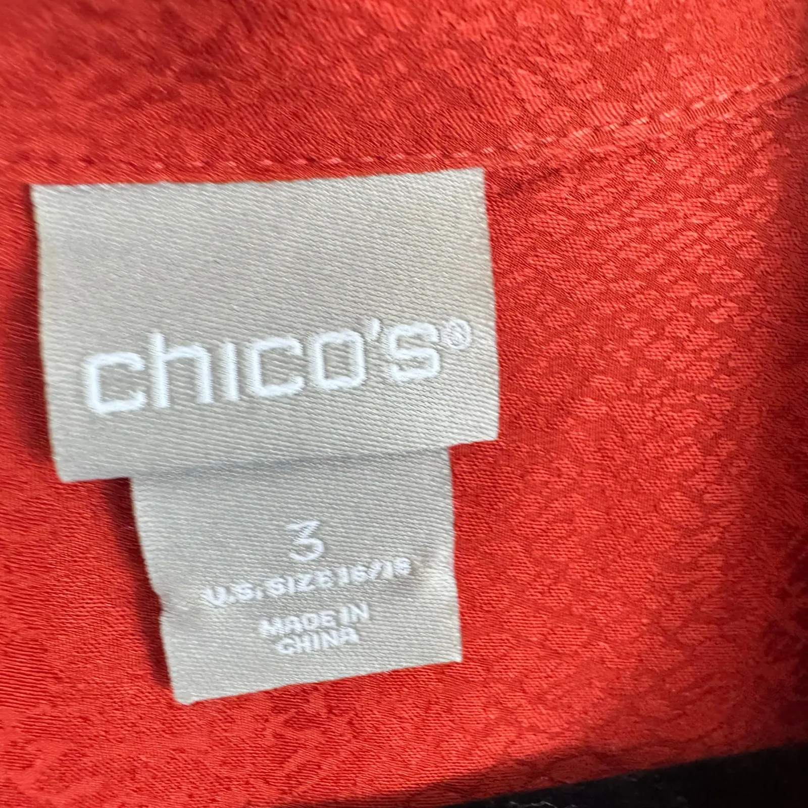 Chico's Orange Long Roll Tab Sleeve Lightweight Full Zip Short Shirt Dress Sz XL - Image 9