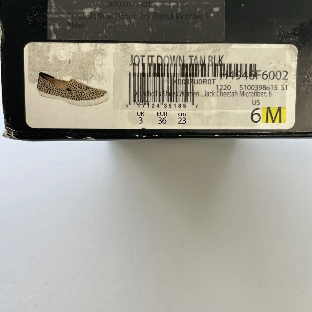 Dr. Scholl's Shoes Jot It Down Women's Size 6M Slip On Tan Cheetah Print Flat - Image 7