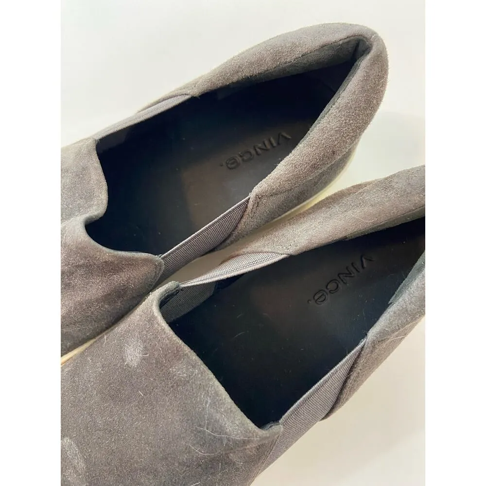Vince. Warren Steel Suede Gray Slip-on platform size 8 - Image 4