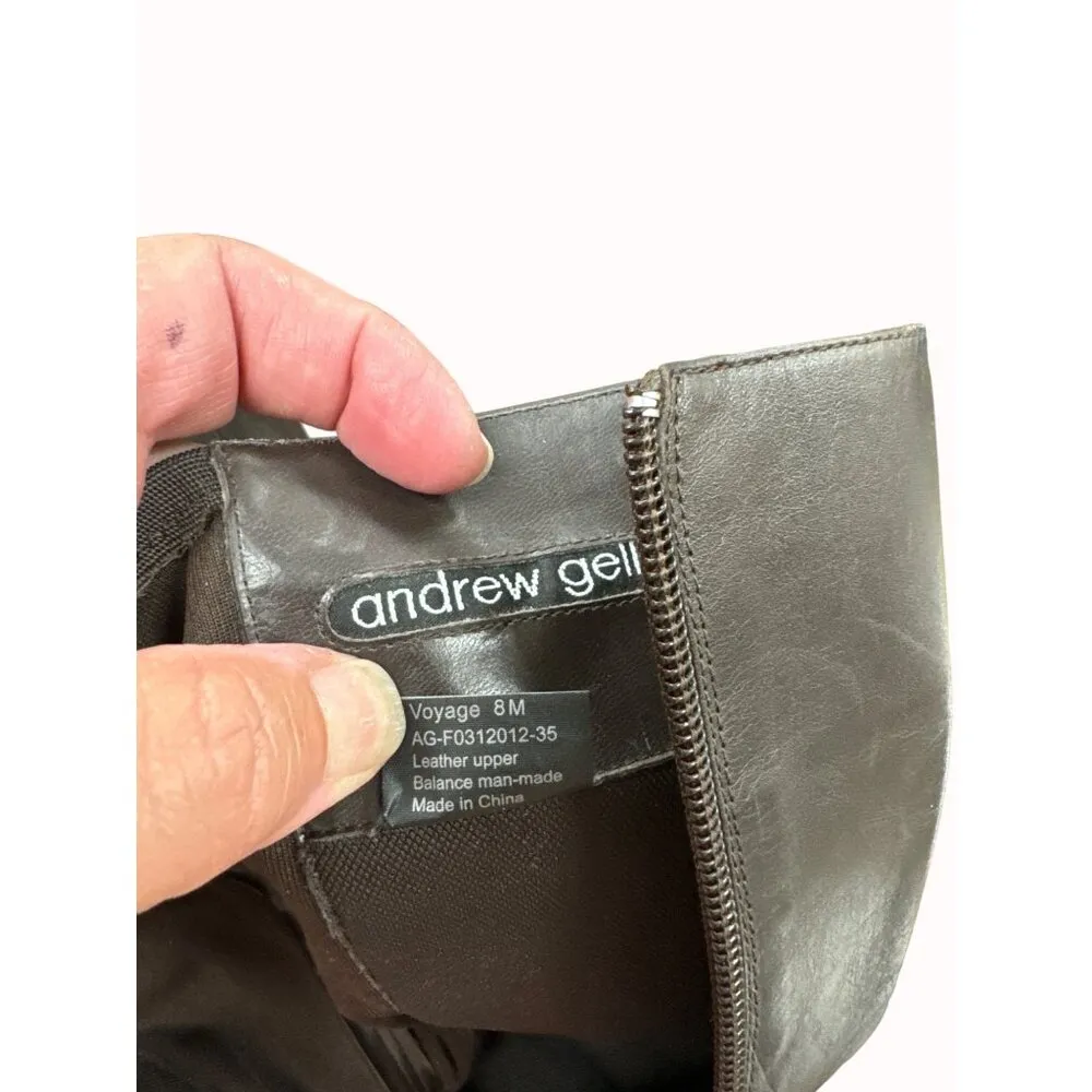 Andrew Gellar Voyage Womens Brown leather below knee boots shoes 8M SKU 6659 Size 8 - Image 10