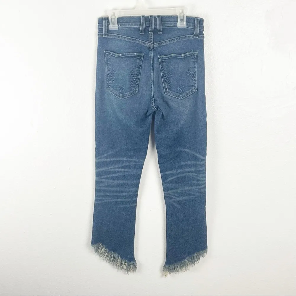 McGUIRE Valletta Straight Leg Frayed Hem Distressed Jeans, Size 26 - Image 2