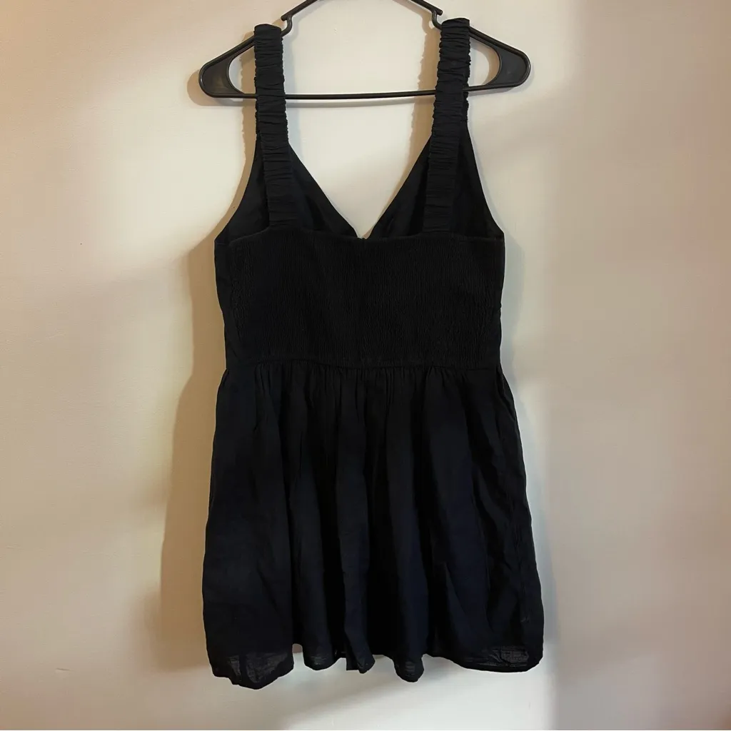 Abercrombie and Fitch Large NWT Black 100% Cotton Dress Vacation - Image 7