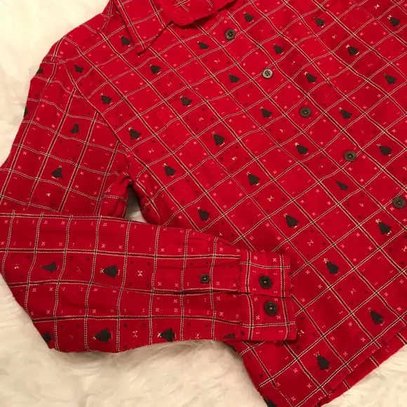 Dress Barn Christmas tree button down top/jacket size M Holiday Party - Image 2