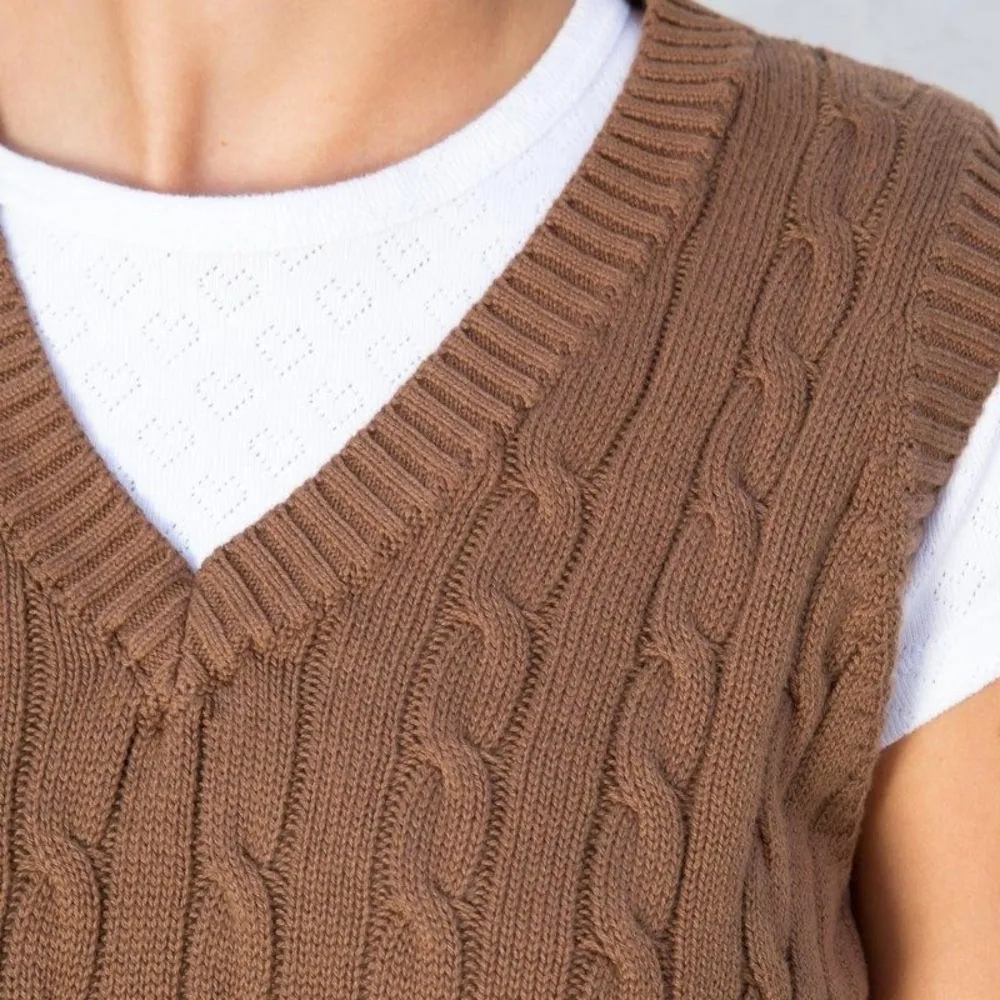brandy melville brown sweater Vest - Image 3