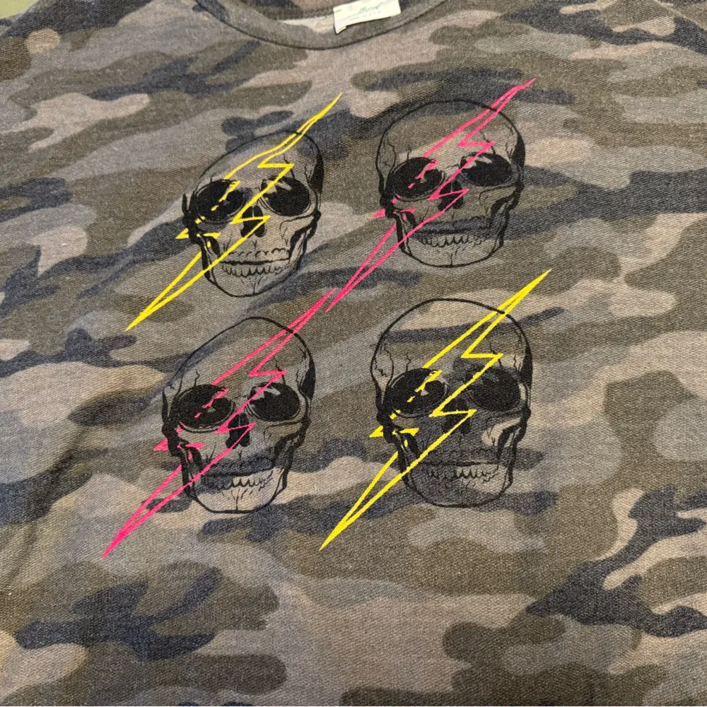 Lightning Skull Camo Long Sleeve Shirt - Image 3