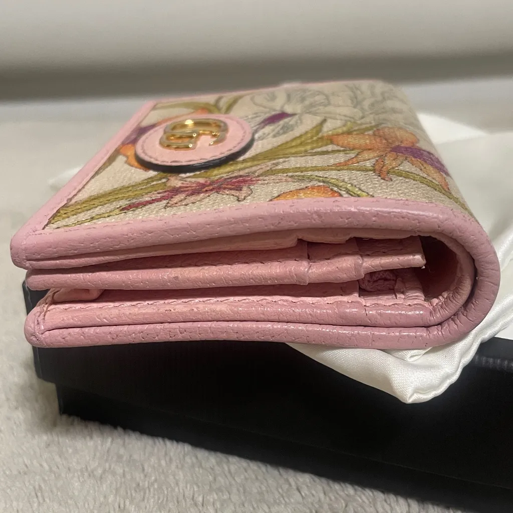 Gucci Floral Canvas Compact Wallet - Image 5