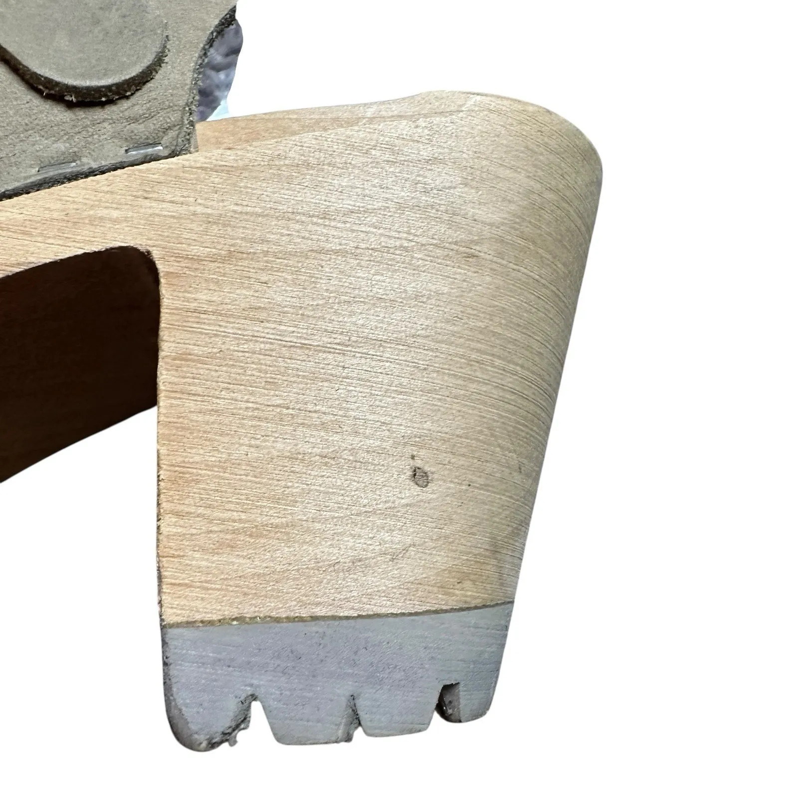 Free People x MIA Abba Clog Ivory Leather Swedish Wooden Platform EU 37 US 6.5-7 - Image 13