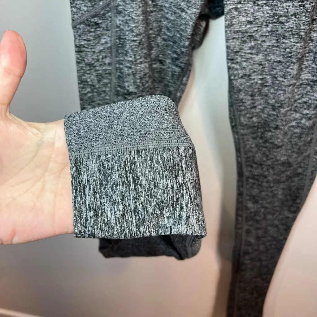 Athleta Womens Exhale Heel Tight Leggings Heather Gray High Waist Athletic Small - Image 5