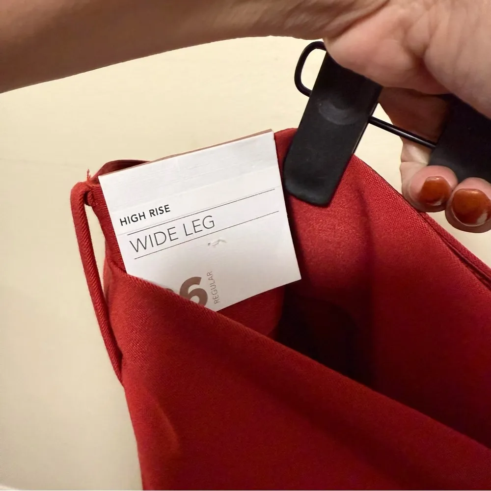 Lane Bryant NWT High Rise wide leg plus size dress pants belted size 26 - Image 7