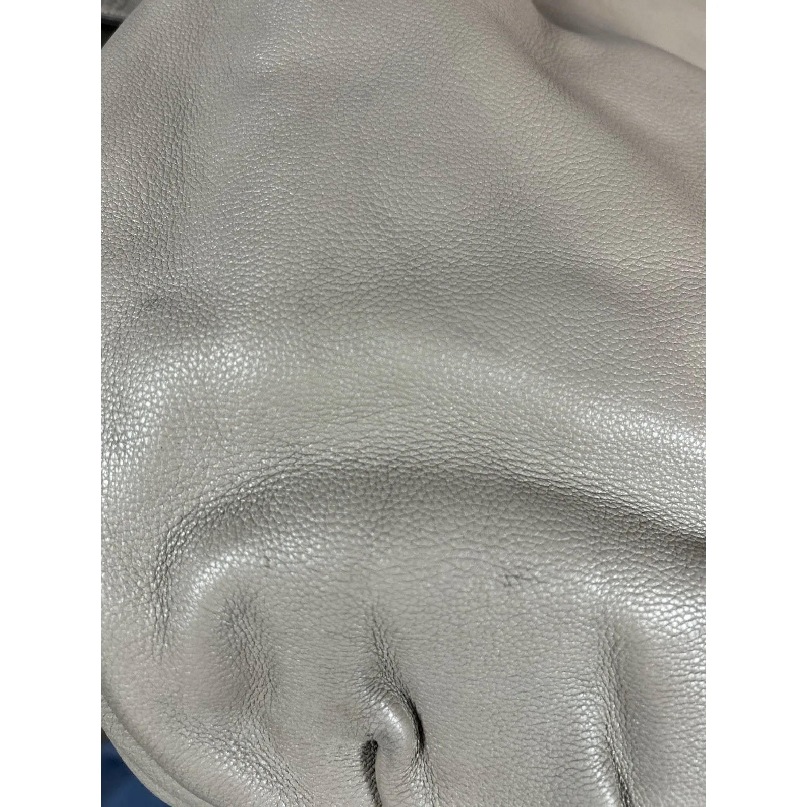 Marc Jacobs Q Hillier Crossbody Hobo Bag Cement Taupe Gray Leather Slouchy - Image 7