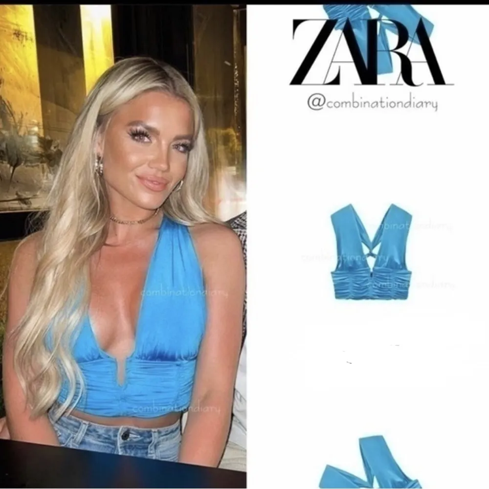 ZARA Draped crop top 3137/352 size L festival summer party y2k vibes - Image 4