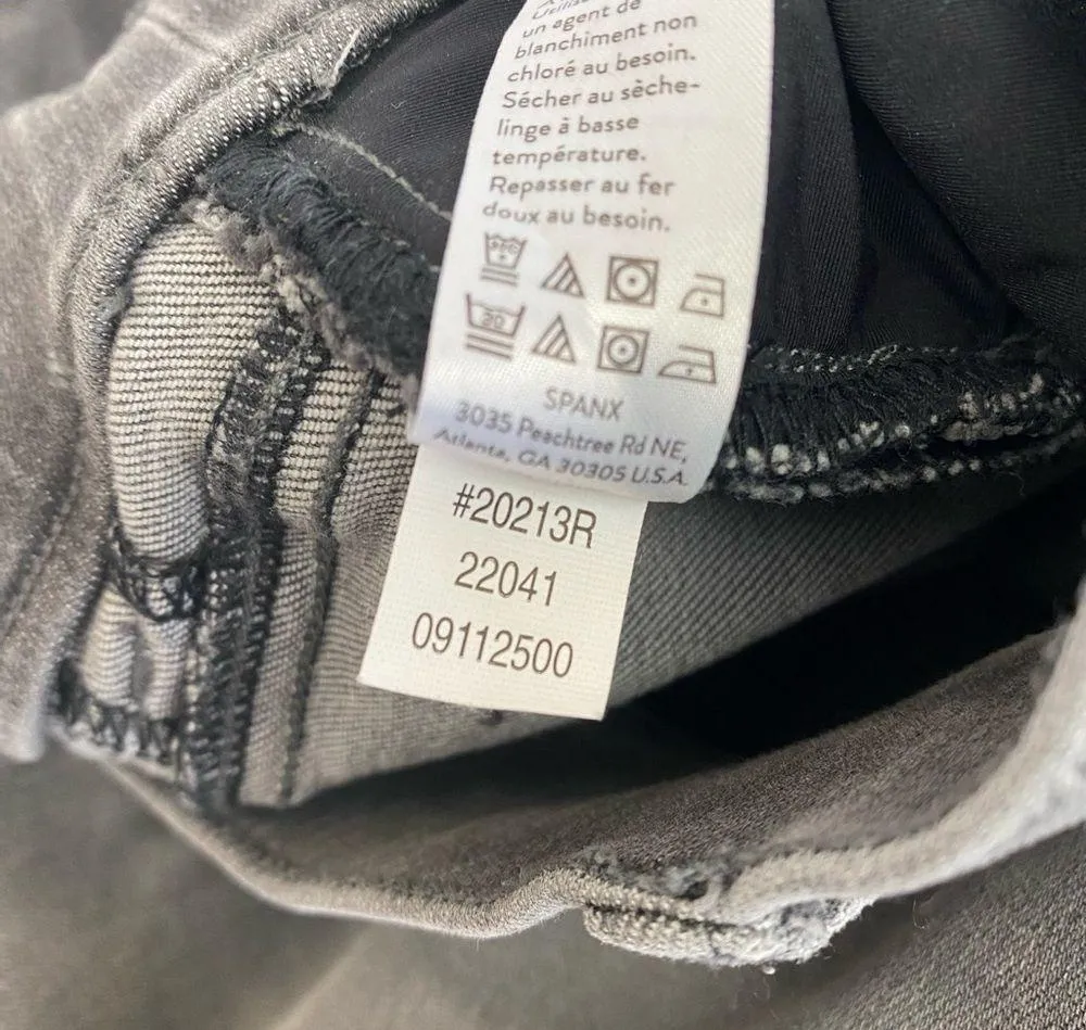 SPANX Vintage Distressed Ankle Skinny Jeans: Vintage Grey - Image 15