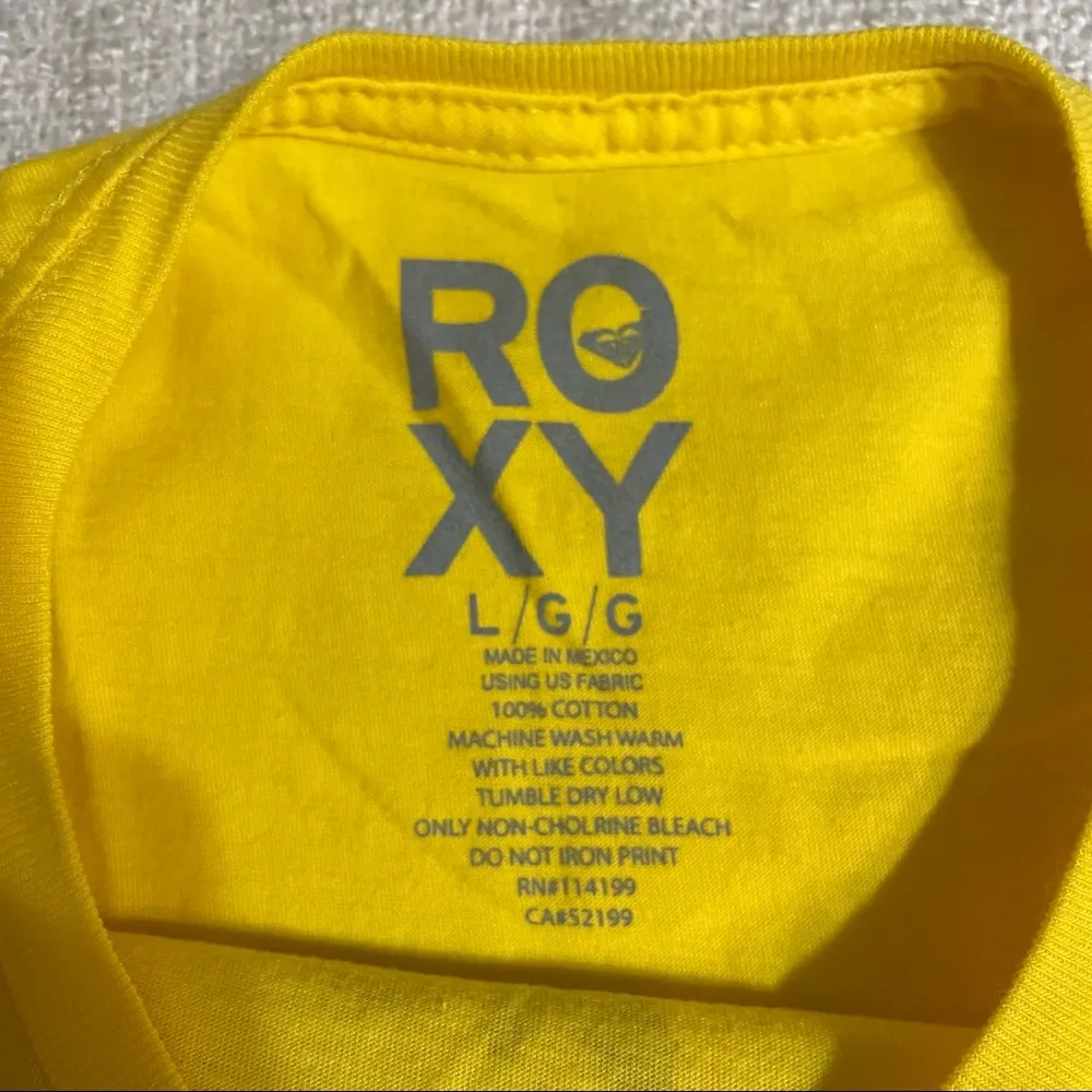 Roxy Yellow Short Sleeve Tee - Image 6